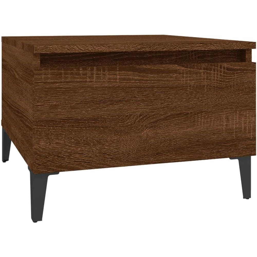 Tavolino Da Salotto Rovere Marrone 50x46x35cm Legno Multistrato - Foto 2