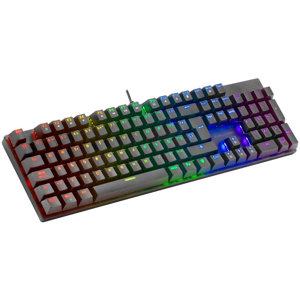 Tastiera Gaming USB Meccanica MK422 Retroilluminata Colore Nero (Layout Italiano) Switch Marrone - Foto 2