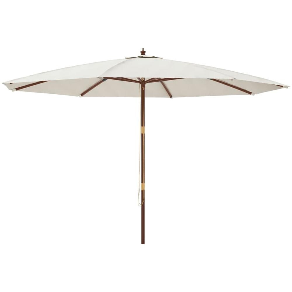Ombrellone Da Giardino Con Palo In Legno Sabbia 400x273 Cm - Foto 2