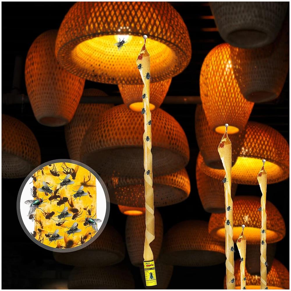 Rotolo Di Carta Per Mosche Acchiappamosche, Confezione Da 16 Pezzi - Foto 2