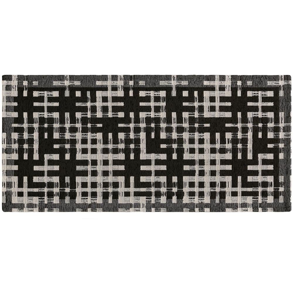 Tappeto Arredo Salotto Antiscivolo Scendiletto Camera Dis. Dama By Suardi 85x150 Nero - Foto 1