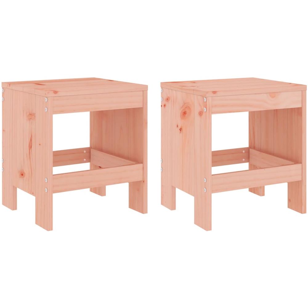 Sgabelli Da Giardino 2pz 40x36x45 Cm Legno Massello Di Douglas - Foto 2