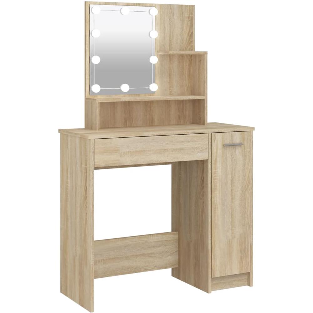 Toeletta Con Led Rovere Sonoma 86,5x35x136 Cm - Foto 2