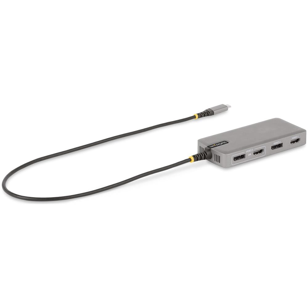 Adattatore Multiporta USB-C - Docking Station USB Type-C 2x 4K30Hz + HDMI e DisplayPort 4K 60Hz, Hub USB a 3 Porte 10Gbps - Dock Station con PD 100W Pass-Through, GbE, Mini Dock per Win /ChromeOS - Foto 2