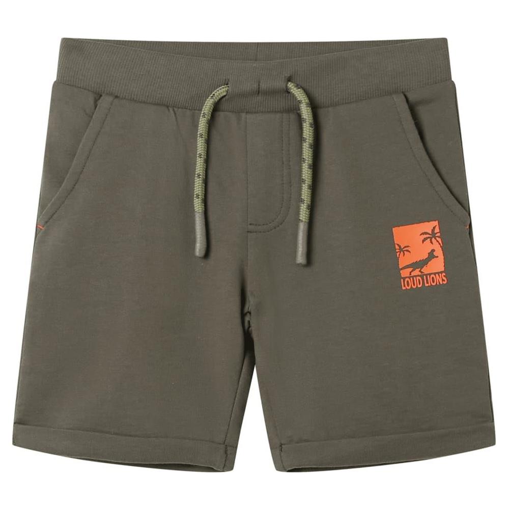 Pantaloncini per Bambini con Coulisse Cachi Scuro 128 - Foto 1