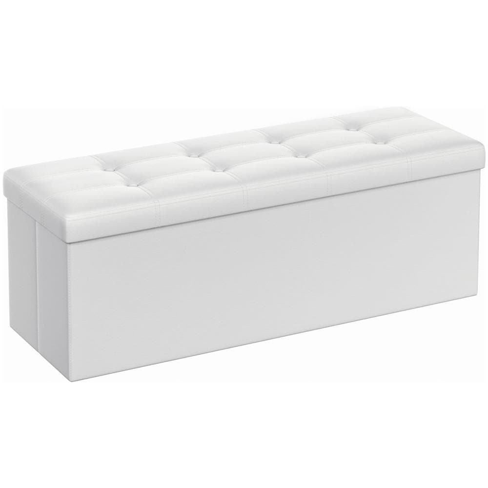 PUFA - LSF702V1 Pouf Organizer Bianco MDF Seduta Contenitore - Foto 1