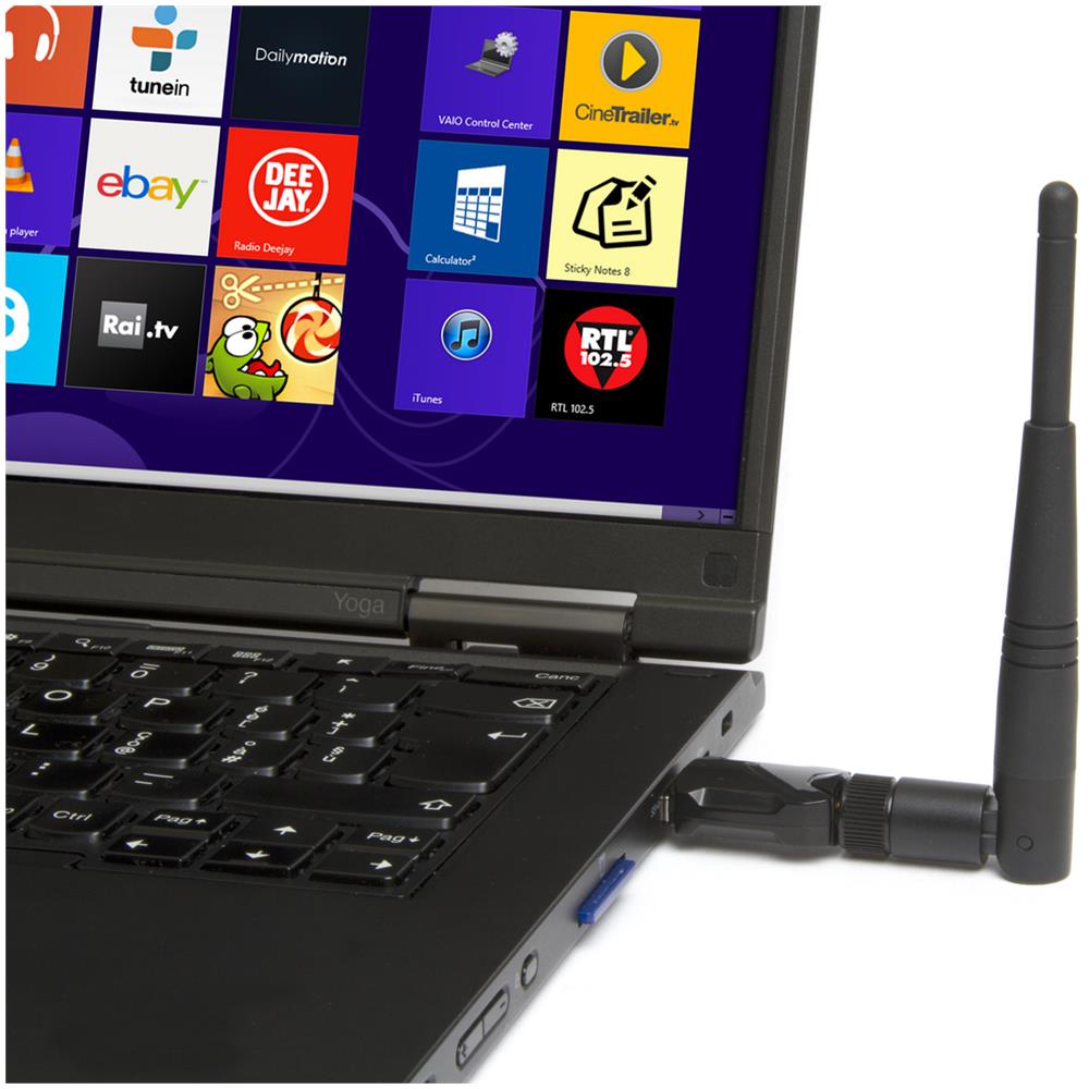 Scheda di Rete Usb Wireless W802.11AC 600 Mbit / sec Nero - Foto 2