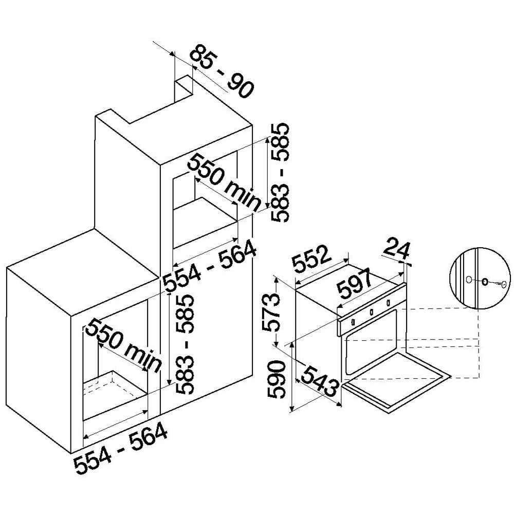 Forno Elettrico da Incasso SFN5458N Capacità 64 L Multifunzione Ventilato Colore Avena - Foto 4