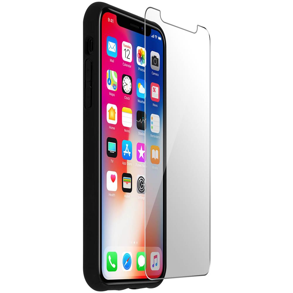 Cover Integrale Iphone X / xs Bumper Cover Rinforzata Pellicola Schermo Muvit Nero - Foto 1