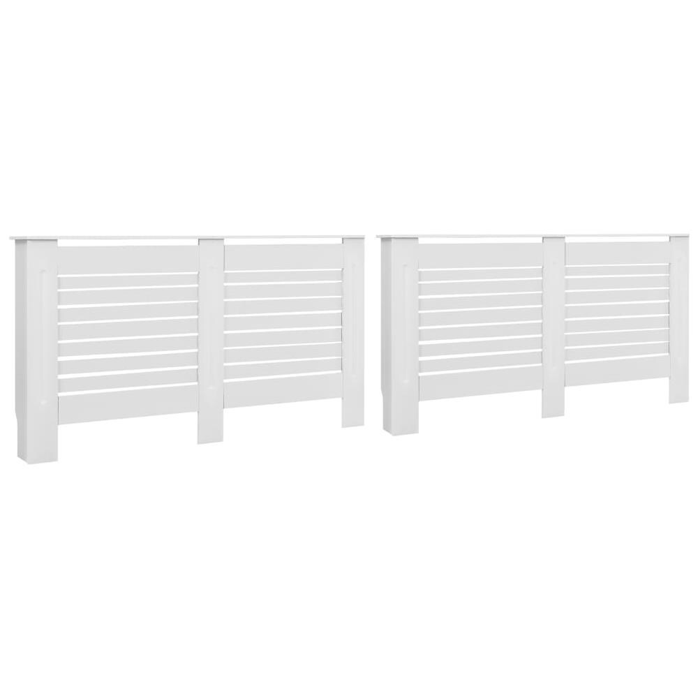 Coperture Per Radiatori 2 Pz Bianche 152x19x81,5 Cm In Mdf - Foto 2