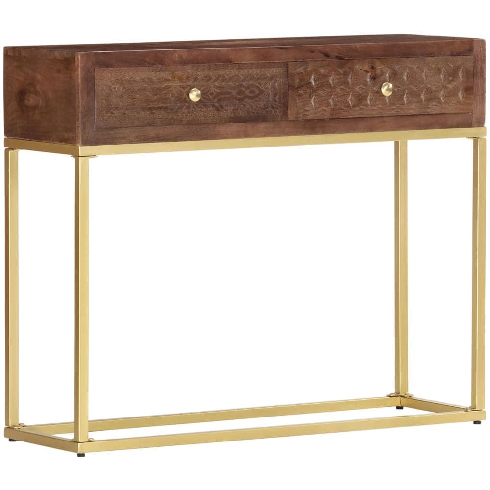 Credenza 75x30x75 Cm In Legno Massello Di Mango - Foto 1