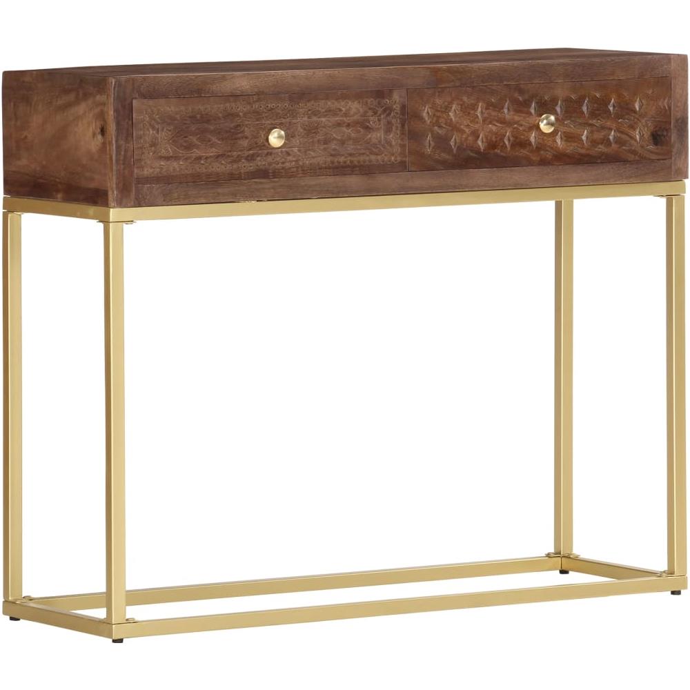 Credenza 75x30x75 Cm In Legno Massello Di Mango - Foto 10