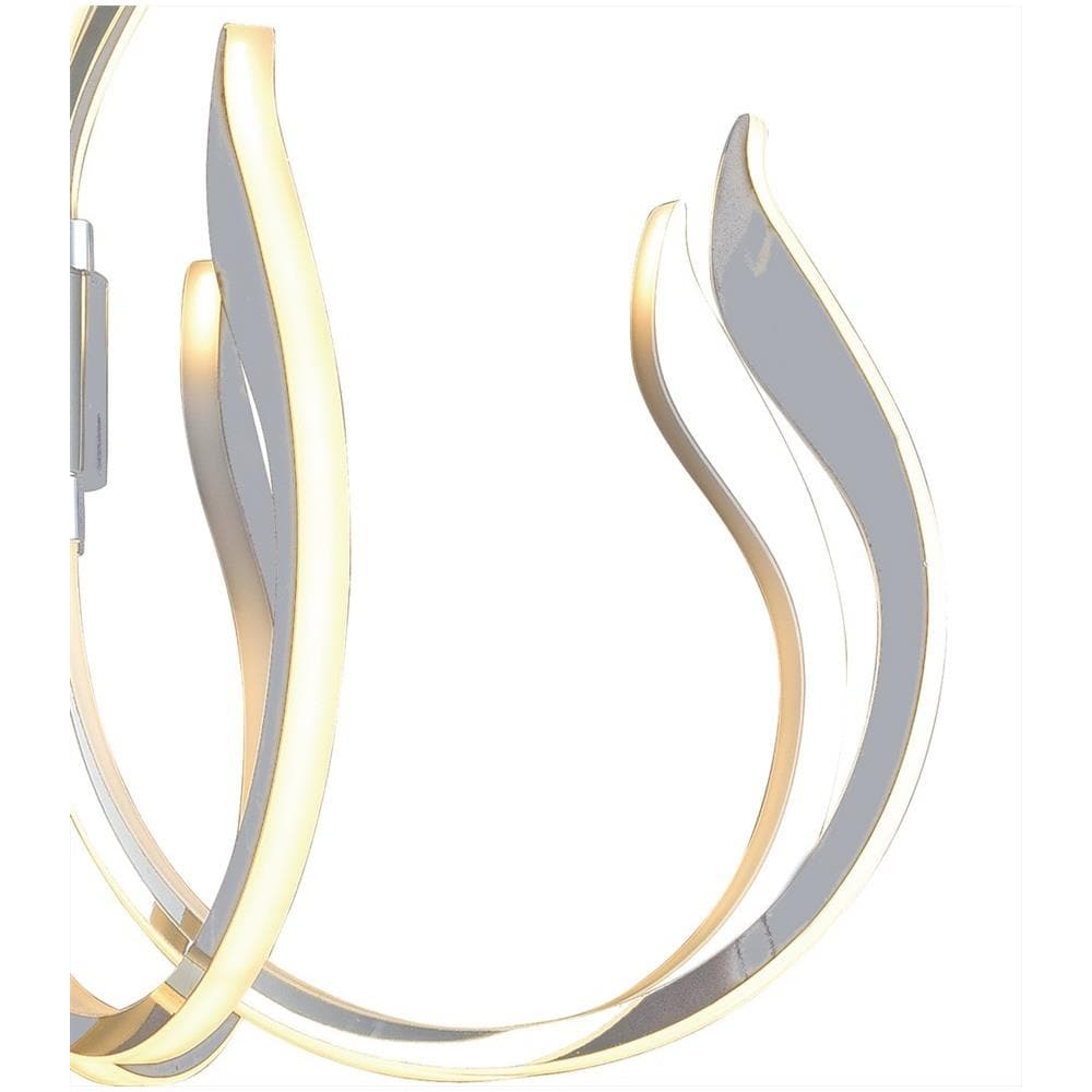 Lampada A Sospensione A Soffitto A Led 155w, 7461lm, Cromo Lucido 3000k, Acrilico Bianco - Foto 7