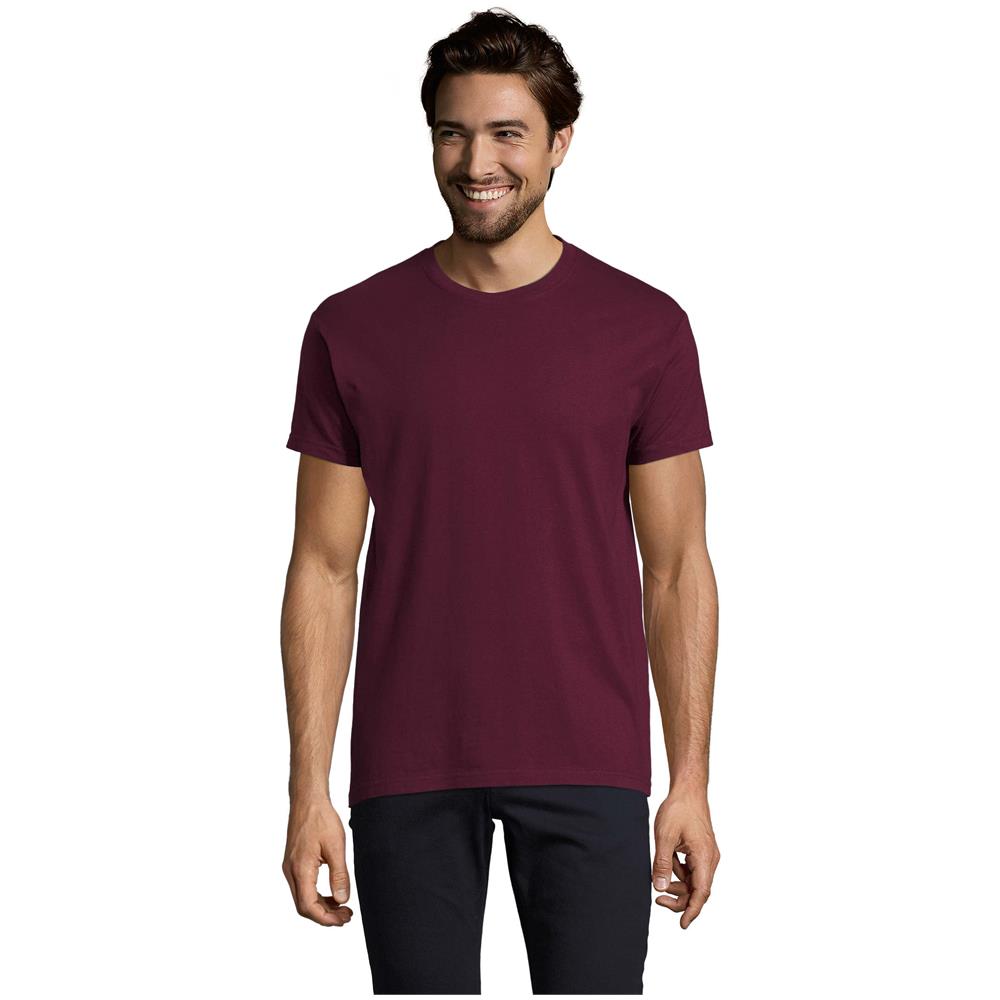 T-shirt Girocollo Da Uomo Modello Imperiale Taglia L Colore Borgogna - Foto 1