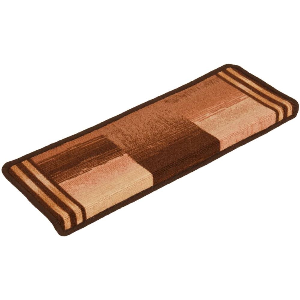 Tappetini Autoadesivi per Scale 15 pz 65x21x4 cm Marroni - Foto 1