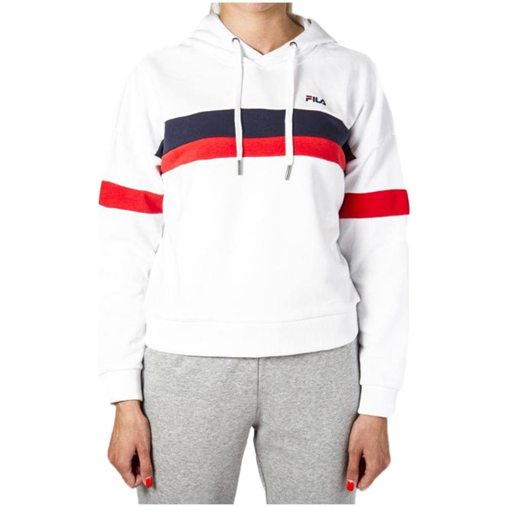 Felpa Con Cappuccio Donna Ella Bianca Taglia M Codice 687079-a023 - Foto 1