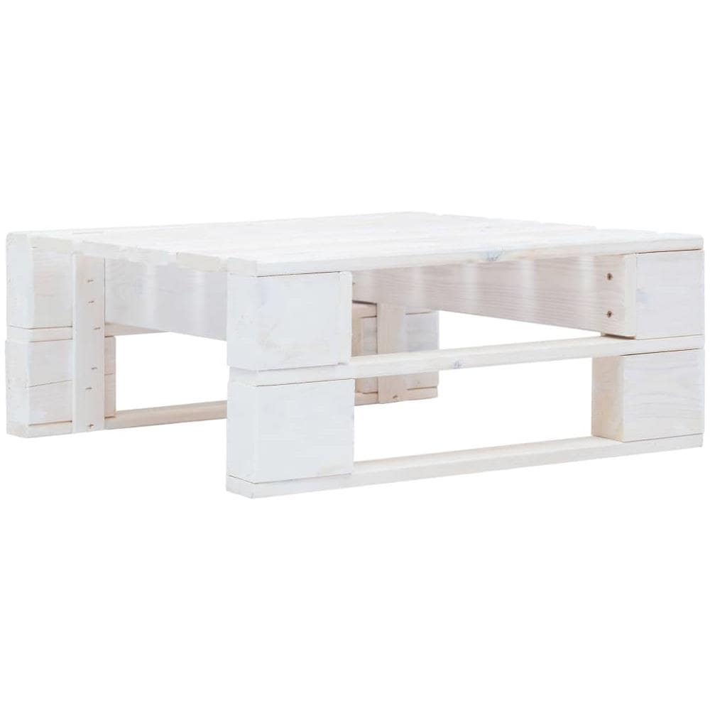 Set Divani a Pallet e Cuscini 6 pz in Pino Impregnato Bianco - Foto 3