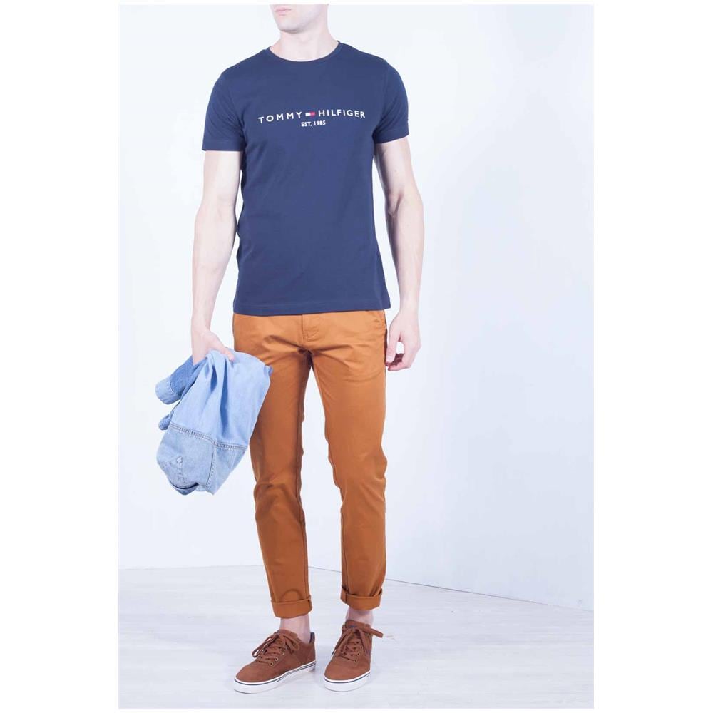 T-shirt Uomo Blu Girocollo Con Logo - Foto 2