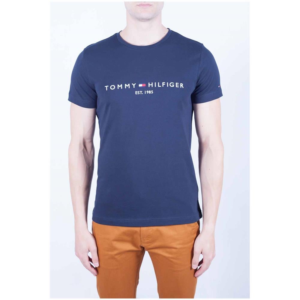 T-shirt Uomo Blu Girocollo Con Logo - Foto 1