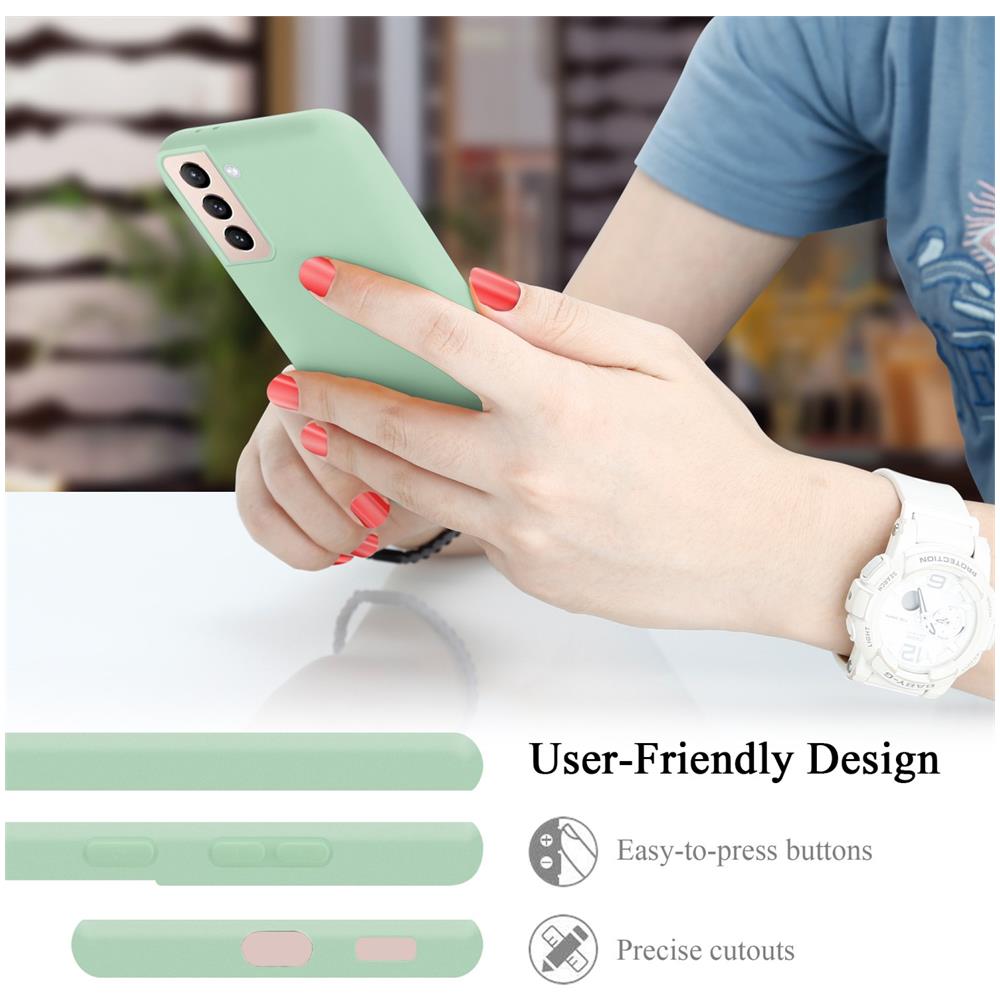 Custodia Compatibile Con Samsung Galaxy S22 Plus In Liquid Verde Chiaro - Coperchio Protettivo In Silicone Tpu Flessibile - Foto 7