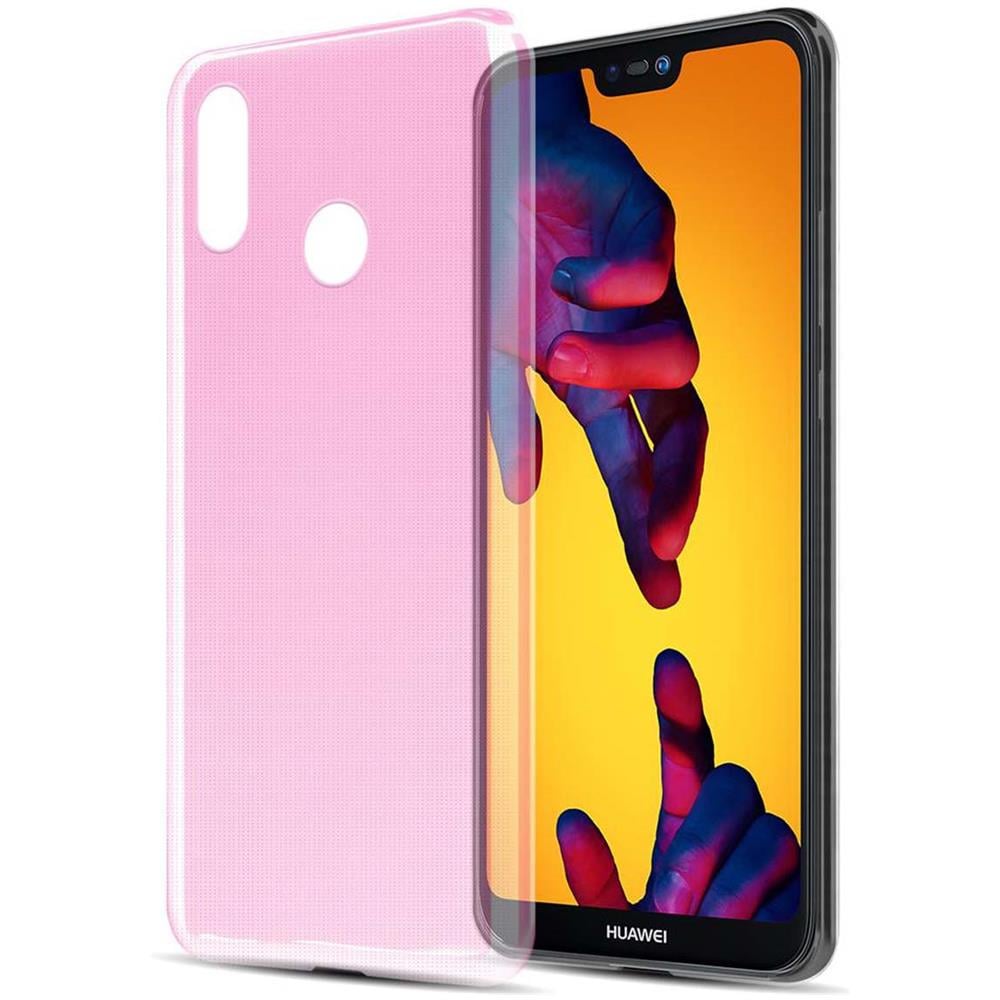 Custodia Compatibile Con Huawei P20 Lite In Rosa Transparente - Coperchio Protettivo In Silicone Tpu Flessibile - Foto 1