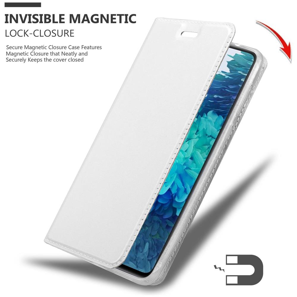 Custodia Compatibile Con Samsung Galaxy S20 Fe In Classy Argento - Coperchio Protettiva Con Chiusura Magnetica, Funzione Stand E Tasca Per Le Carte - Foto 8