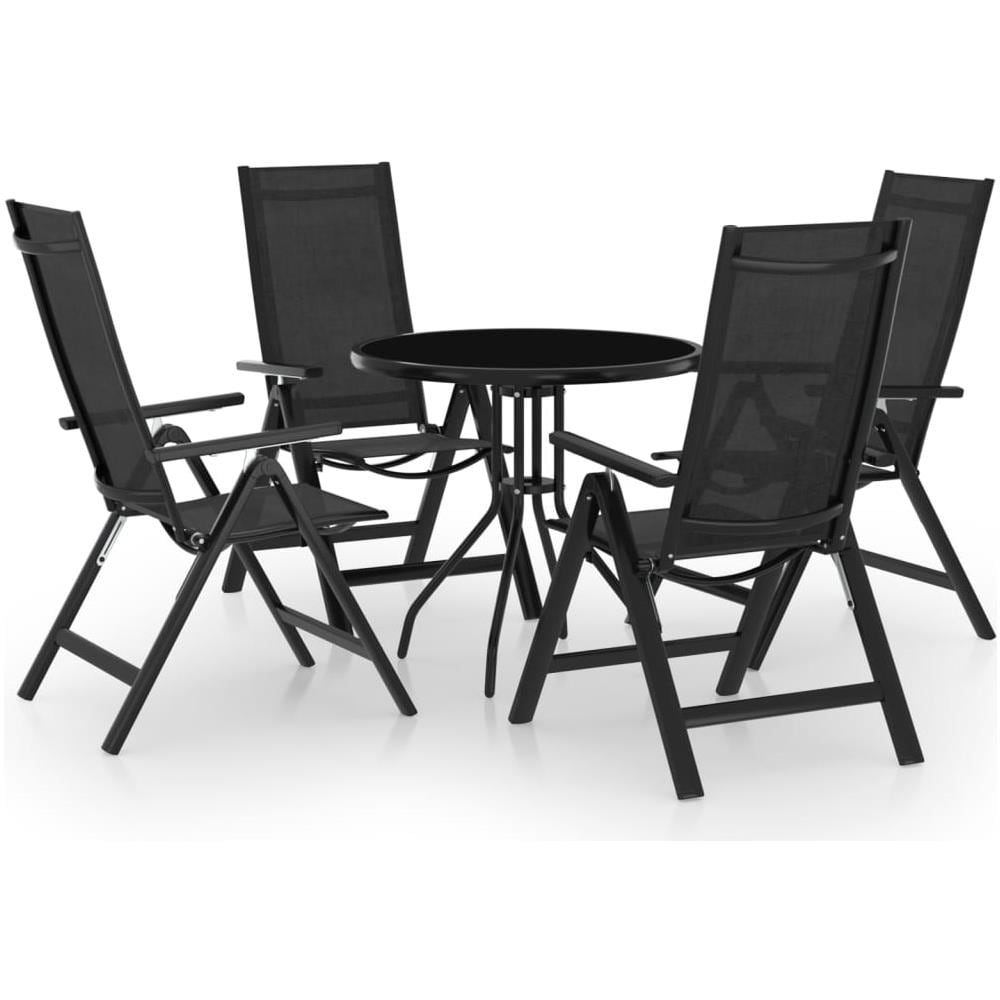 Set Da Bistrot 5 Pz Nero E Antracite - Foto 1