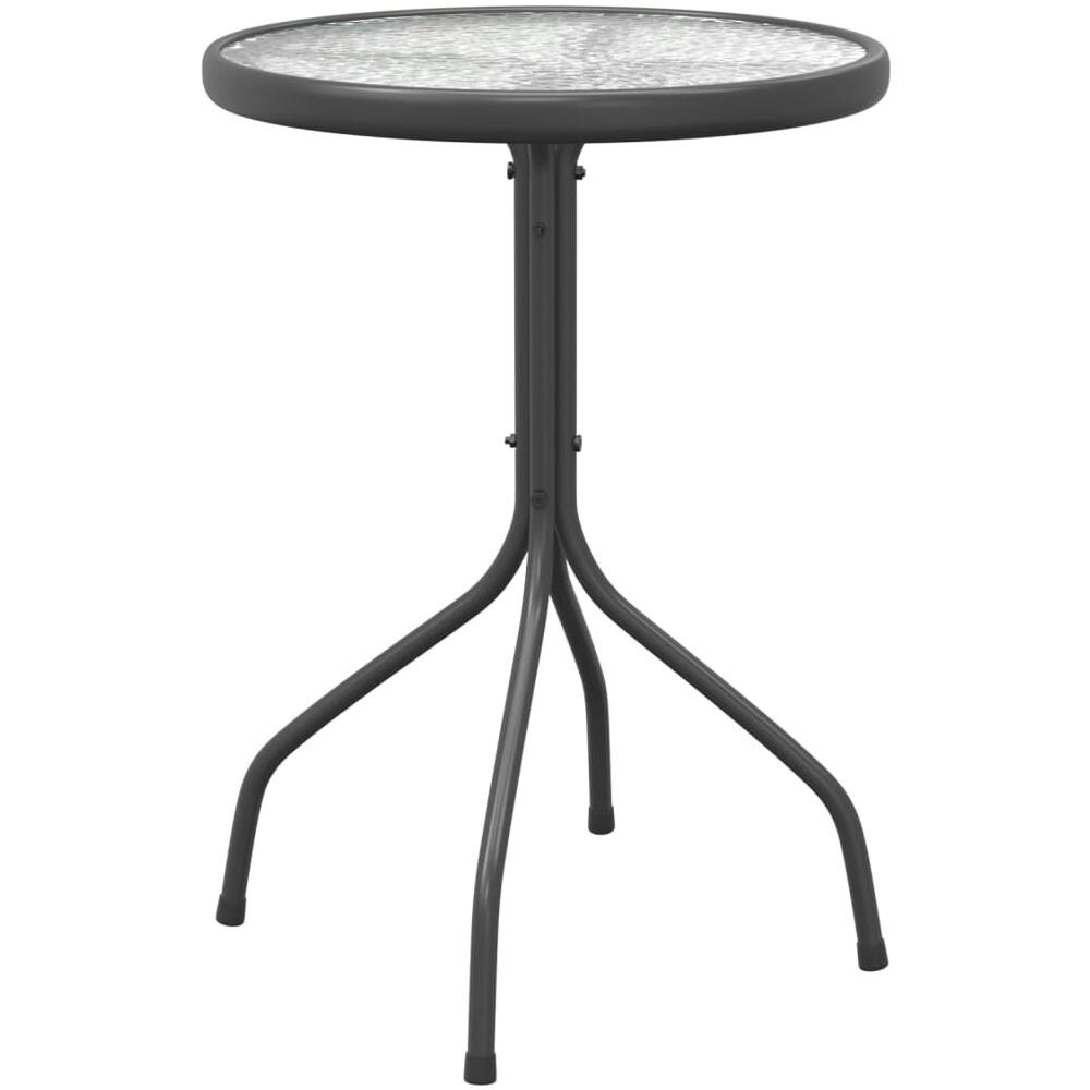 Tavolino Da Giardino Ø50x71 Cm In Acciaio Antracite - Foto 1