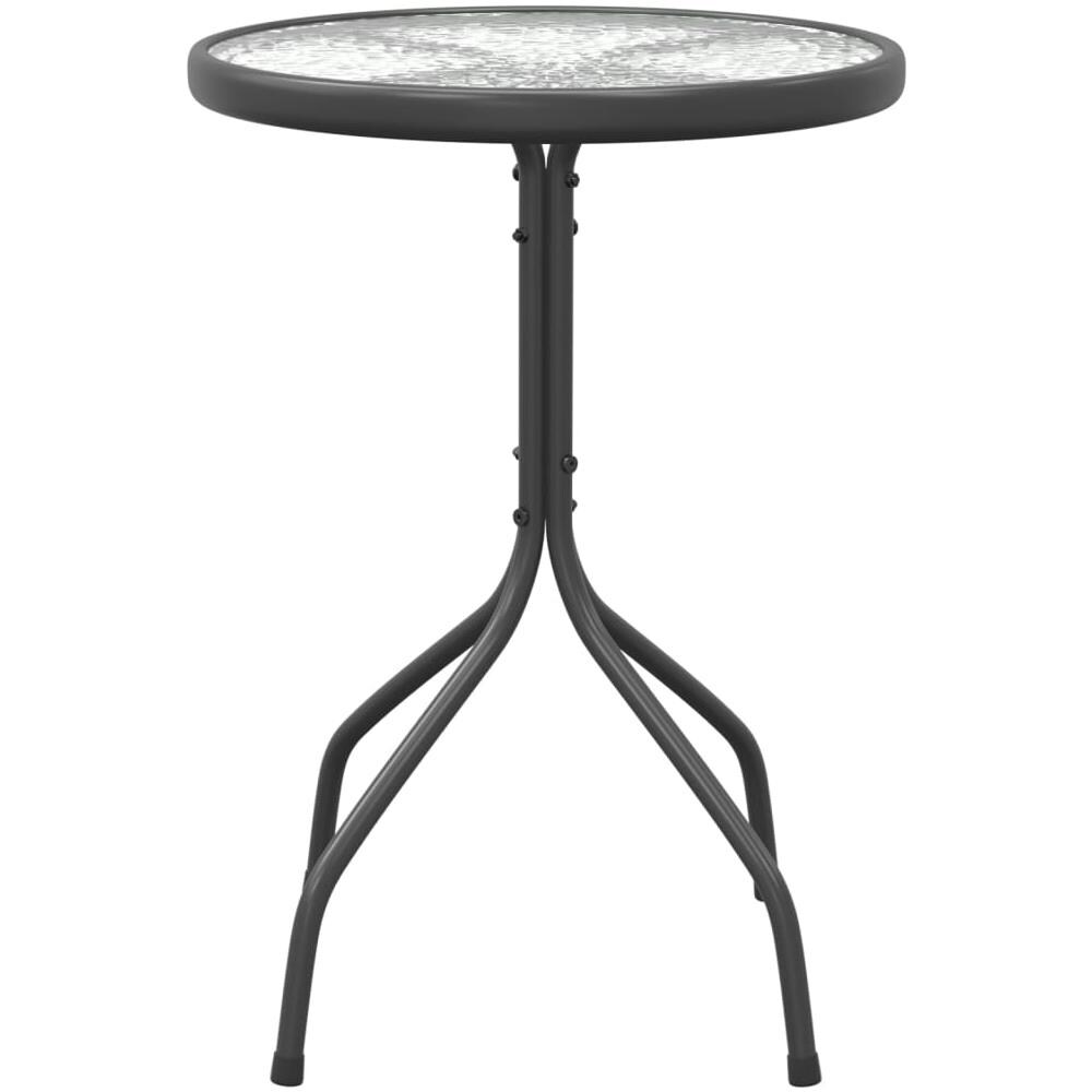 Tavolino Da Giardino Ø50x71 Cm In Acciaio Antracite - Foto 2