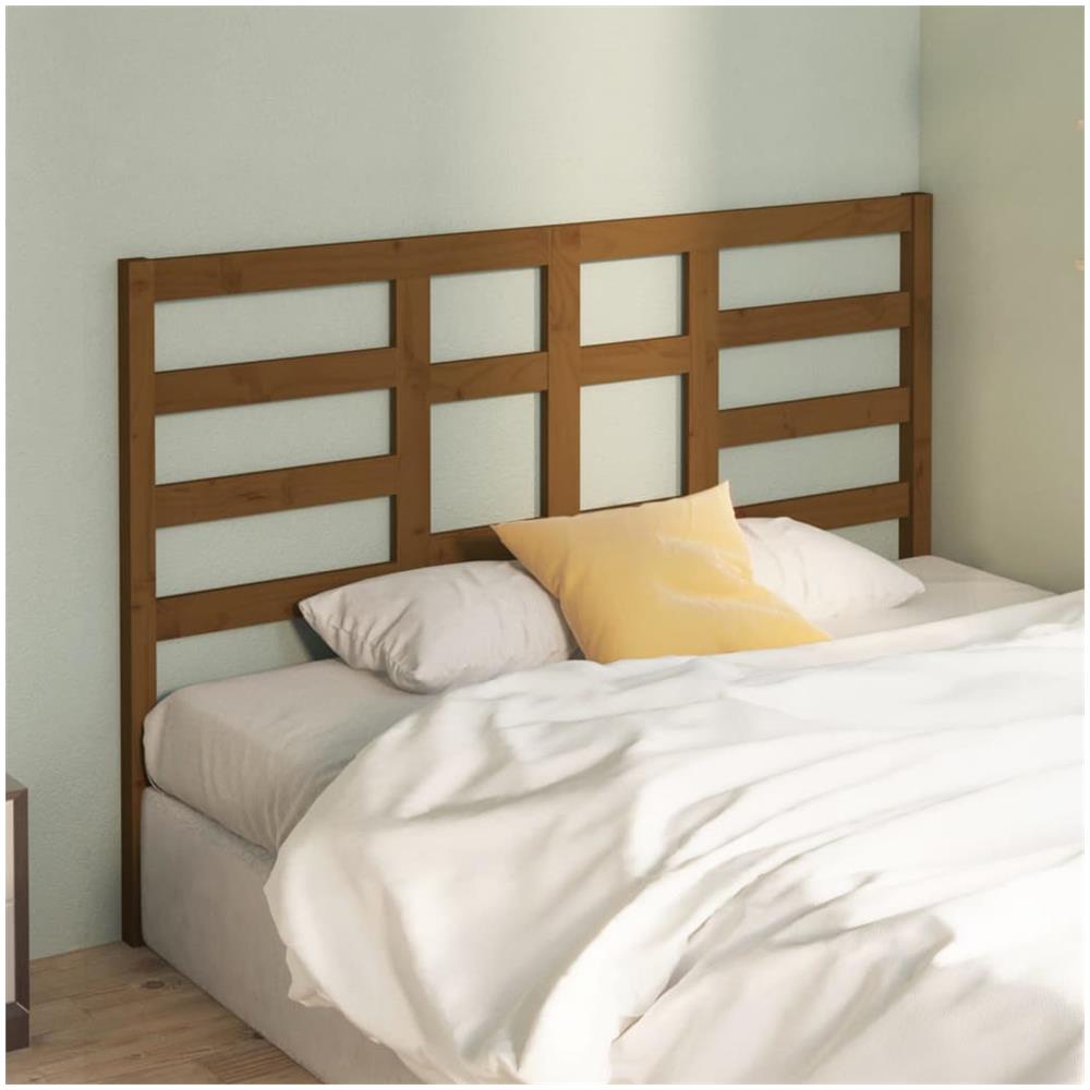 Testiera Per Letto Miele 141x4x104 Cm In Legno Massello Di Pino - Foto 5