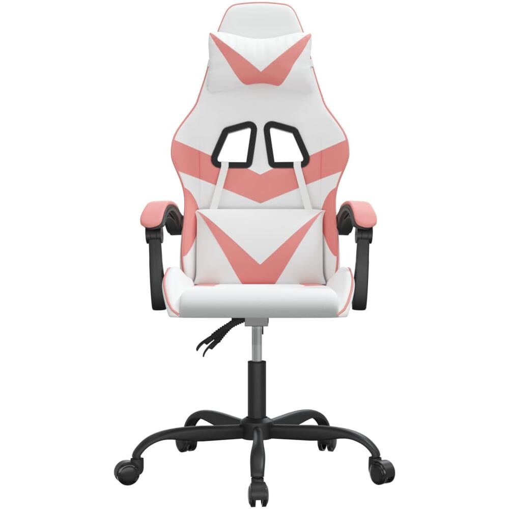 Sedia Da Gaming Bianco E Rosa In Similpelle - Foto 3