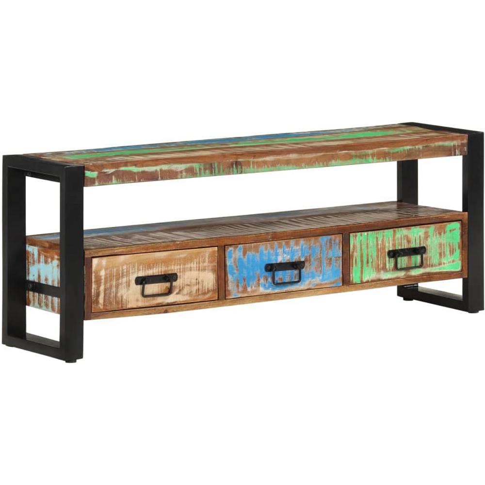 Mobile Porta Tv 120x30x45 In Legno Massello Di Recupero - Foto 8