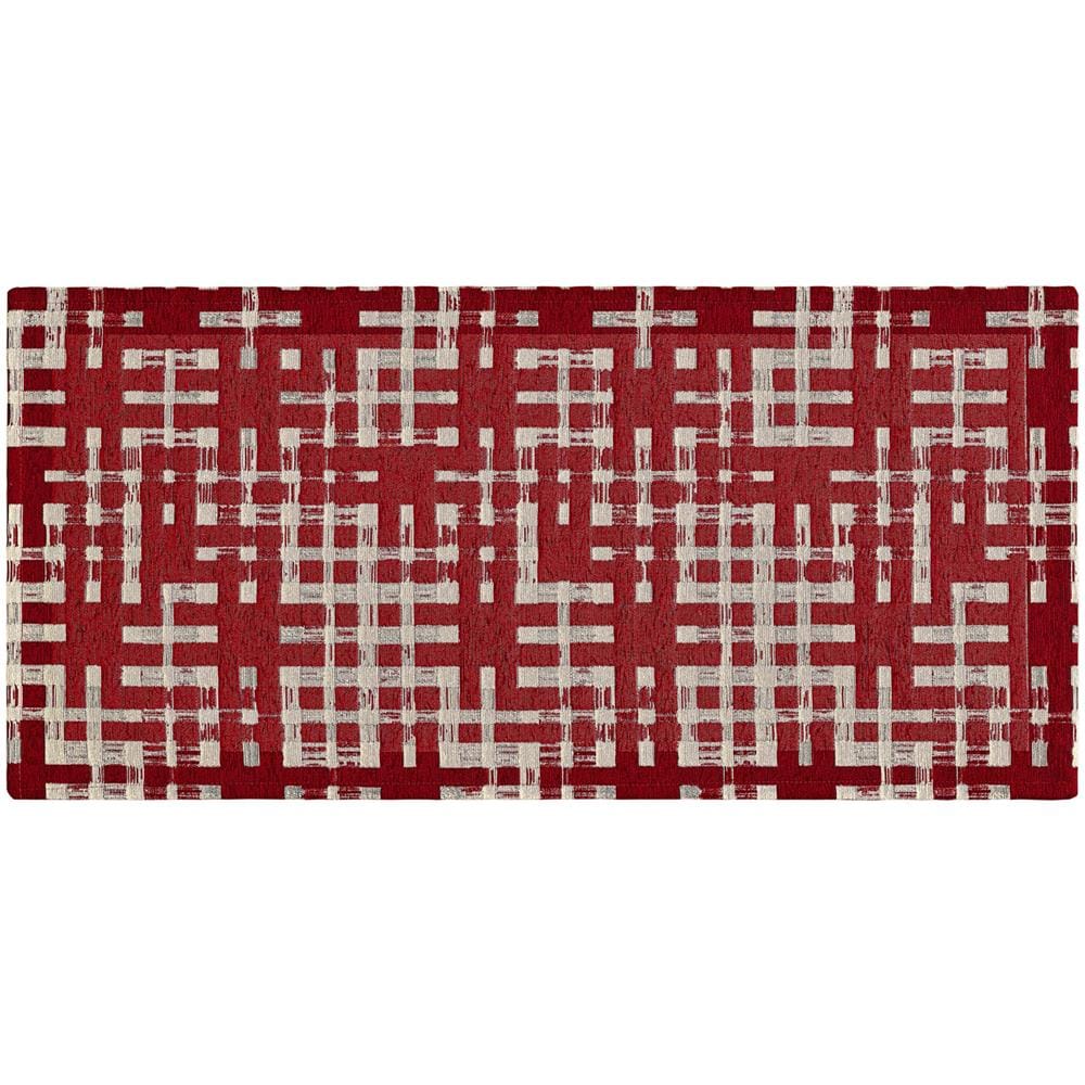 Tappeto Arredo Salotto Antiscivolo Scendiletto Camera Dis. Dama By Suardi 85x150 Rosso - Foto 1