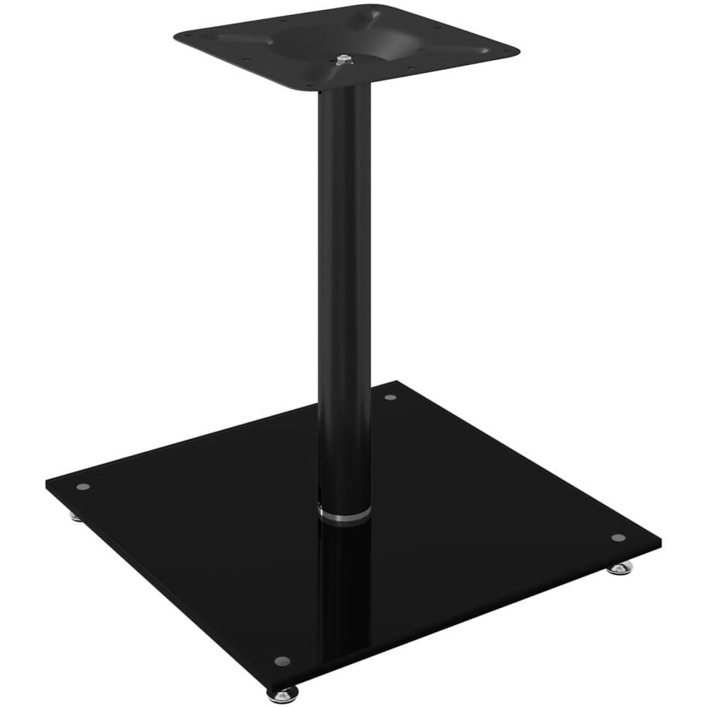 Pedane Per Casse 2pz Nero Vetro Temperato Design A 1 Pilastro - Foto 3