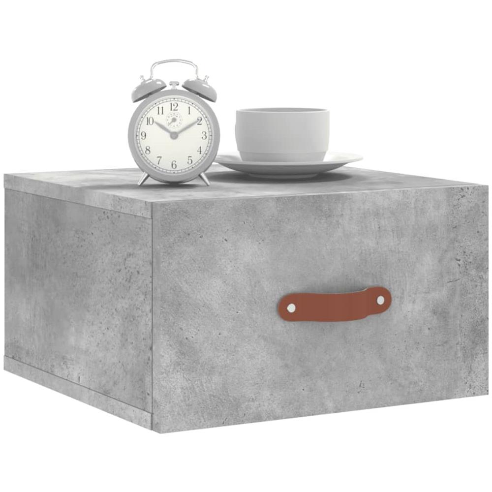 Comodini A Muro 2 Pz Grigio Cemento 35x35x20 Cm - Foto 3