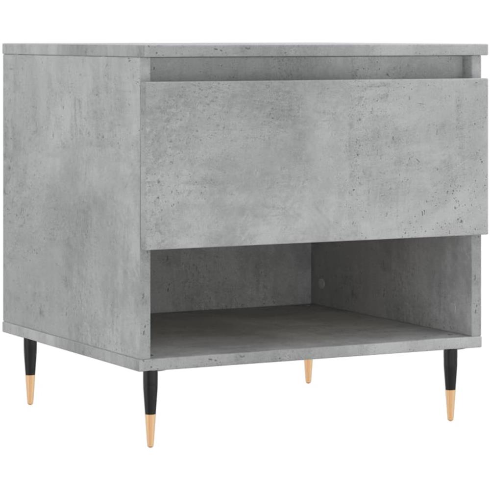 Tavolino Da Salotto Grigio Cemento 50x46x50cm Legno Multistrato - Foto 2
