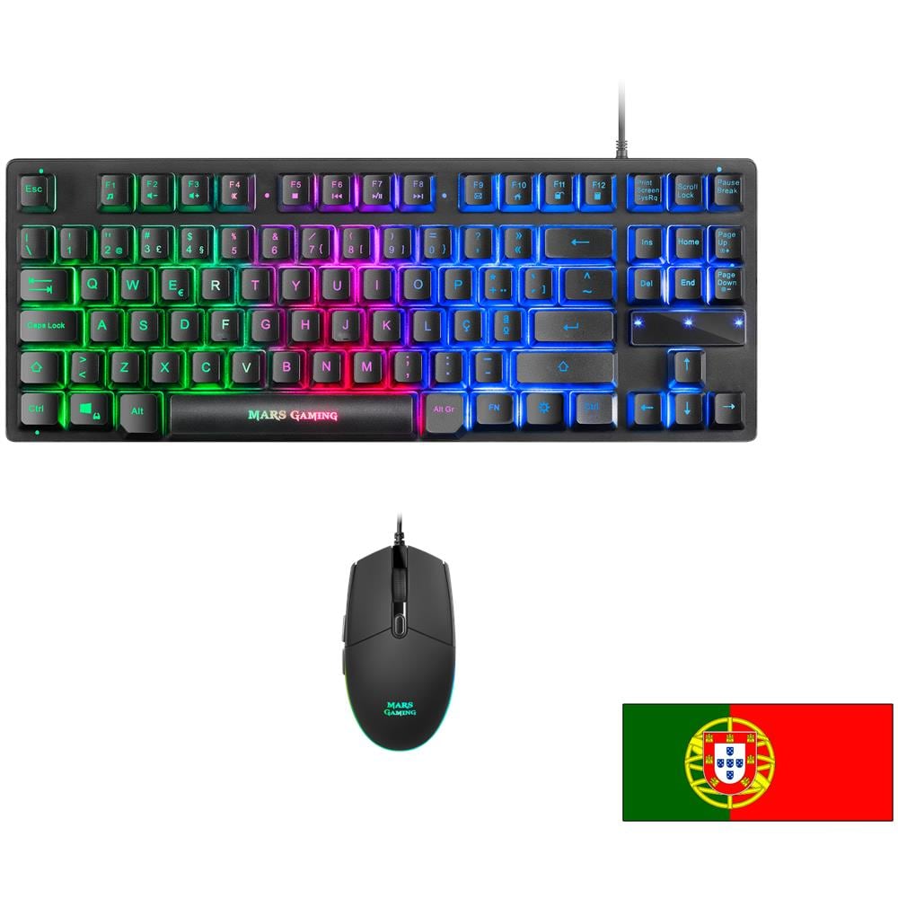 Tastiera e Mouse USB MCPTKLPT  (Layout Portoghese) Colore Nero - Foto 1