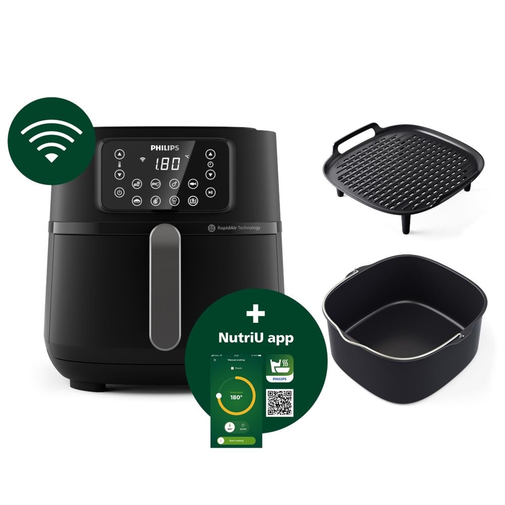 5000 series Airfryer HD9285/96, 7.2L, Friggitrice 16-in-1, App per ricette - Foto 2