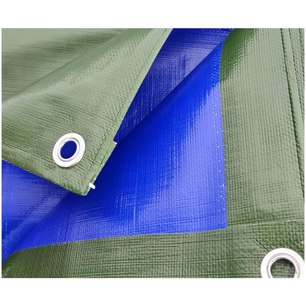 Telo impermeabile da Esterno 3x2 mt, in Polietilene 180 g /m² Antistrappo e Rinforzato. Telone Copritutto Occhiellato Pesante, per Copertura Mobili da Giardino, Legna, Tettoia, Piscina, Barca, Camper - Foto 2
