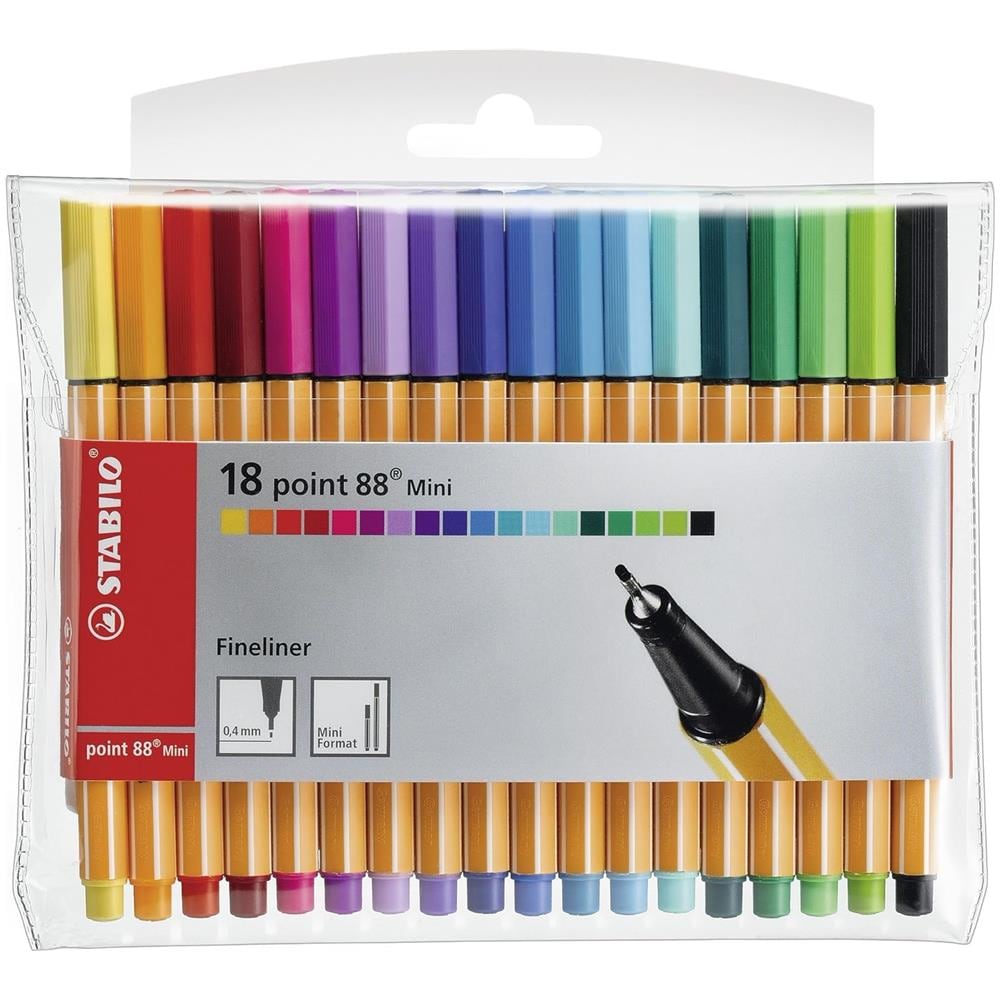 point 88 Mini - Fineliner - Astuccio da 18 - Colori assortiti - Foto 1