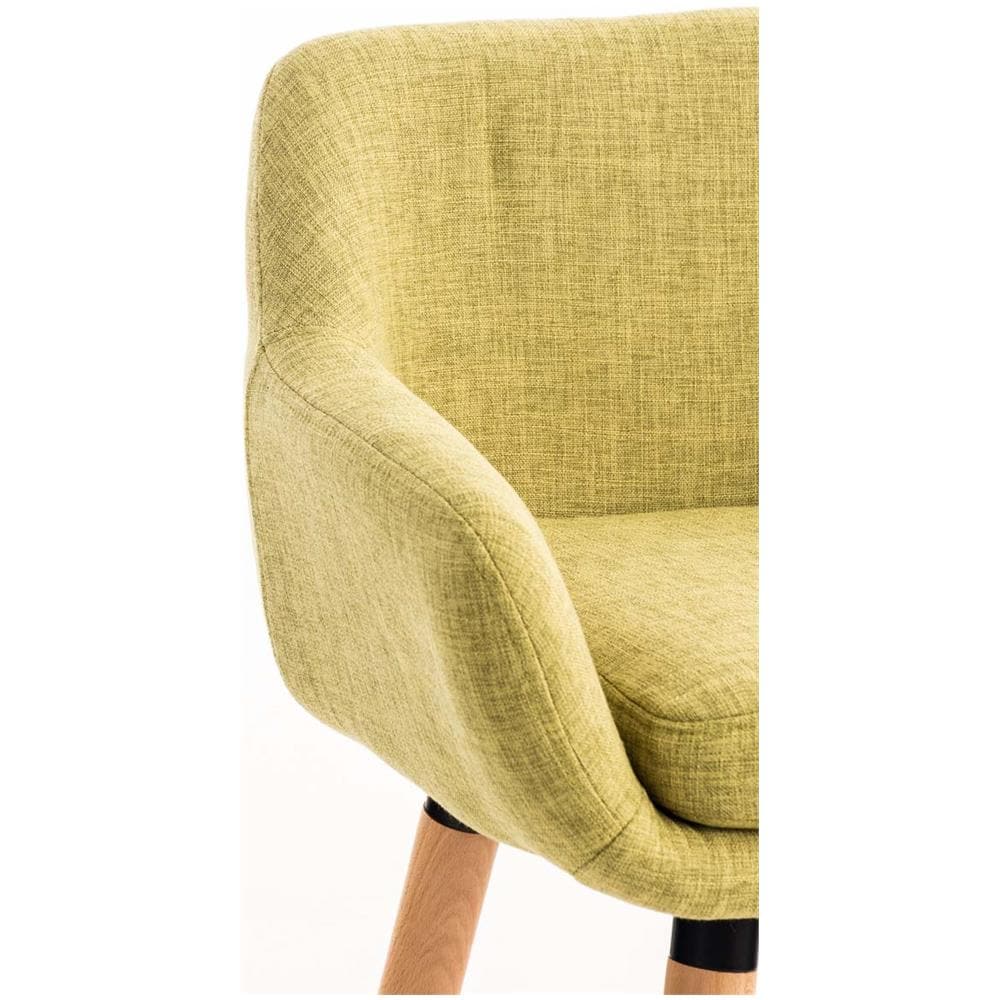 Sgabello Bar Grant Tessuto Sfoderabile I Sedia Alta Cucina Telaio in Legno di Faggio I Sgabello Bancone con Schienale E Poggiapiedi Verde Chiaro - Foto 5