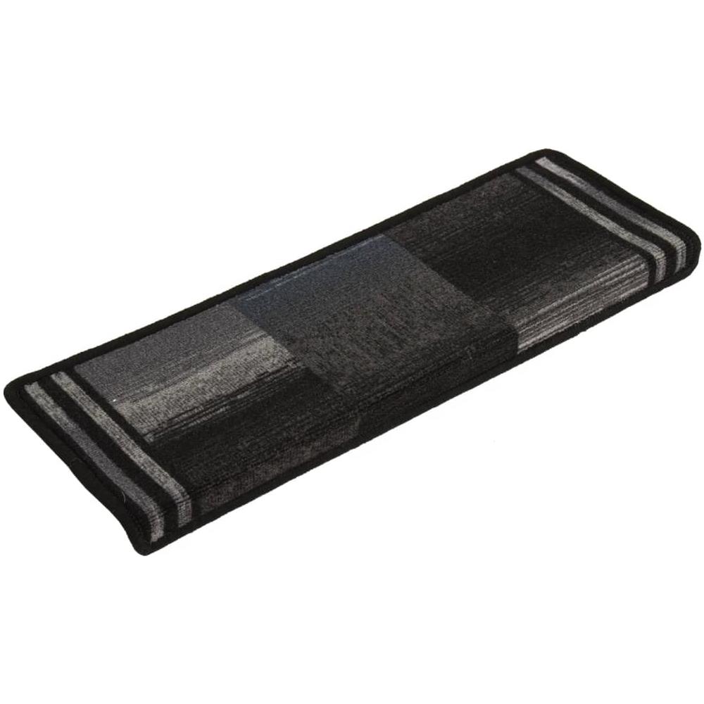 Tappetini Autoadesivi per Scale 15 pz 65x21x4 cm Neri e Grigi - Foto 1