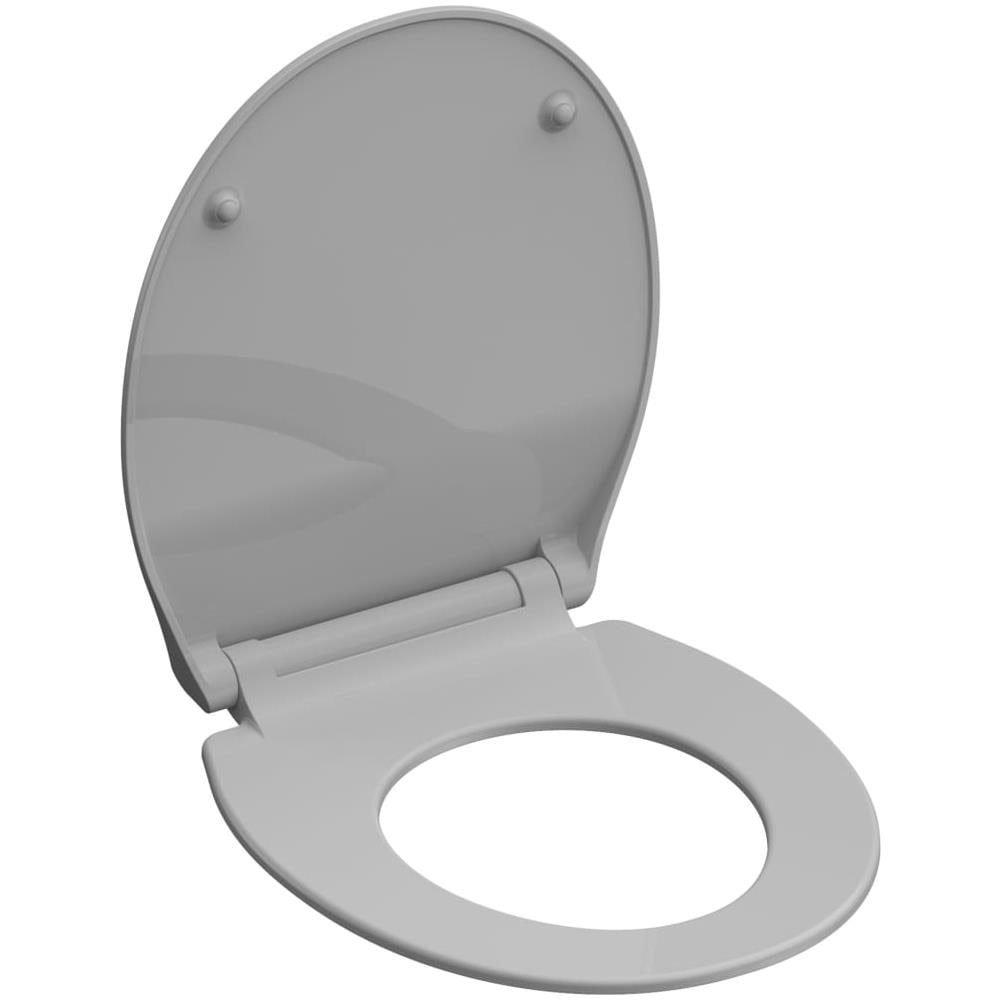 Tavoletta WC Duroplast Chiusura Ammortizzata SLIM GREY Grigia - Foto 2