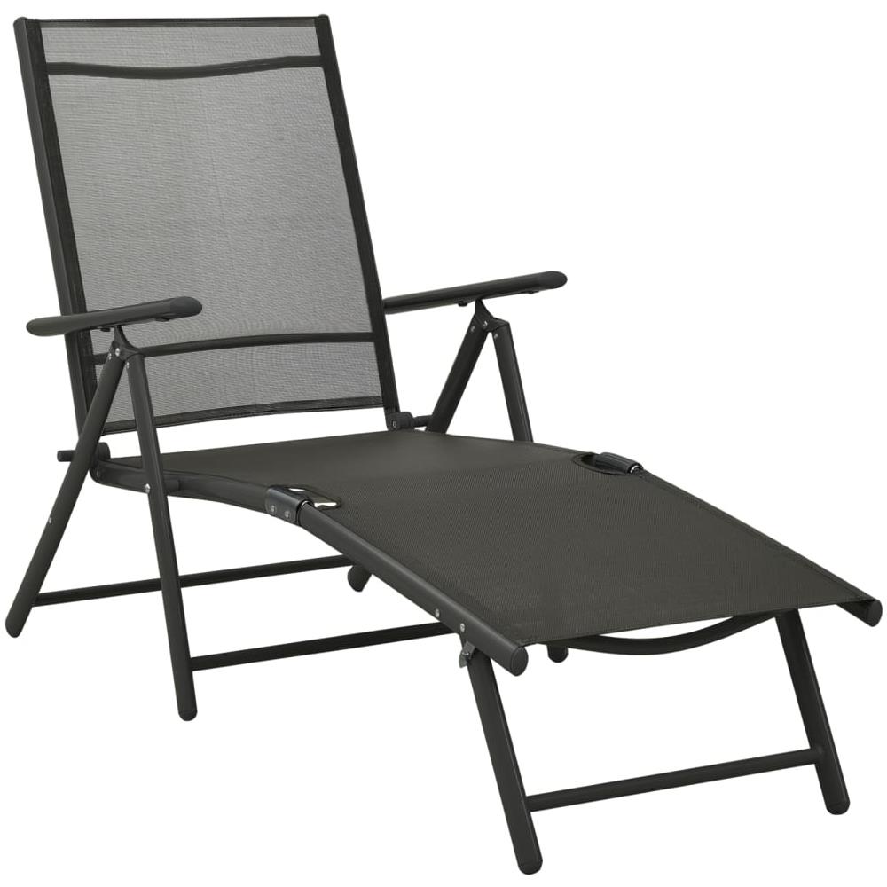 Set Divani da Giardino 3 pz in Textilene e Alluminio Nero - Foto 3