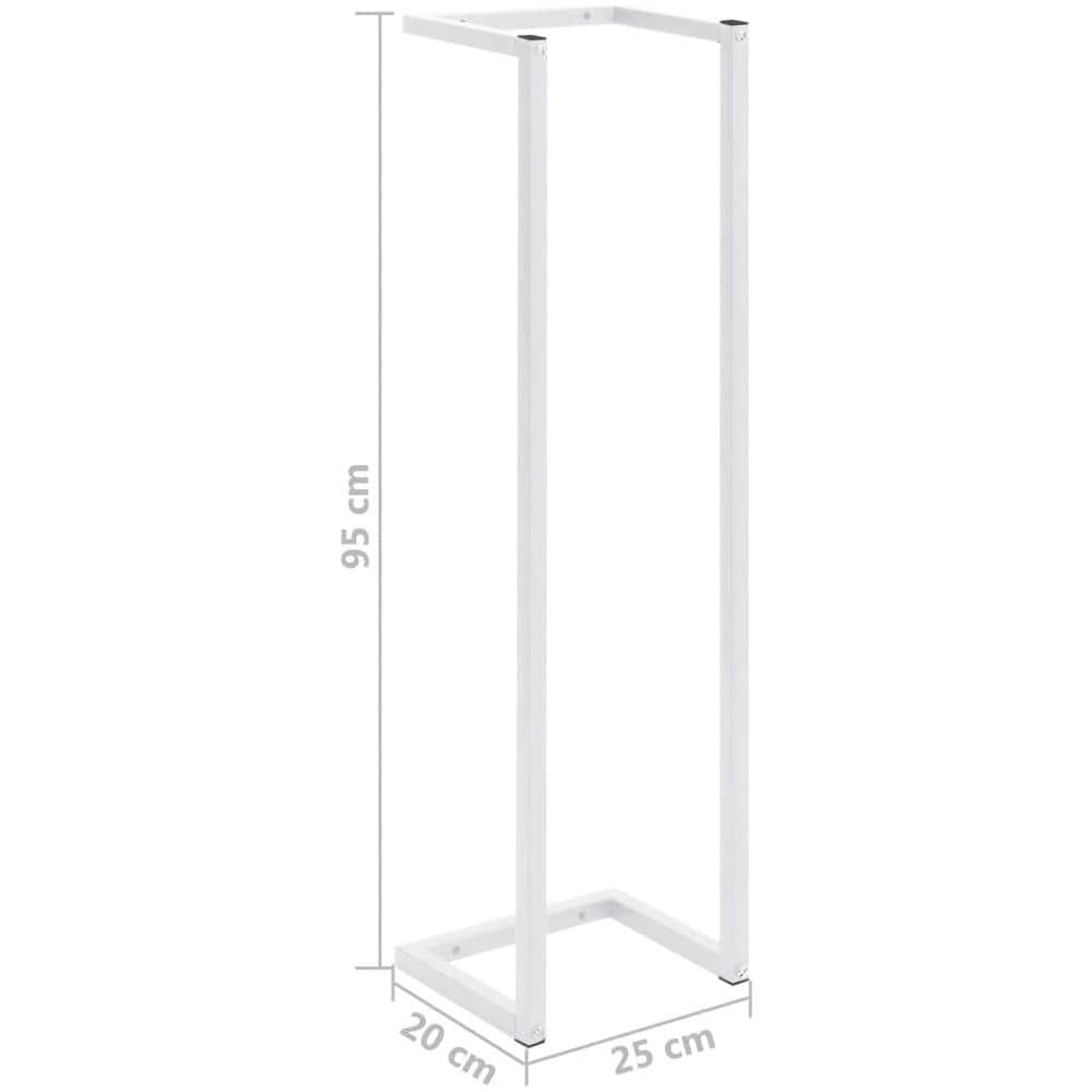 Portasciugamani Bianco 25x20x95 Cm In Acciaio - Foto 2