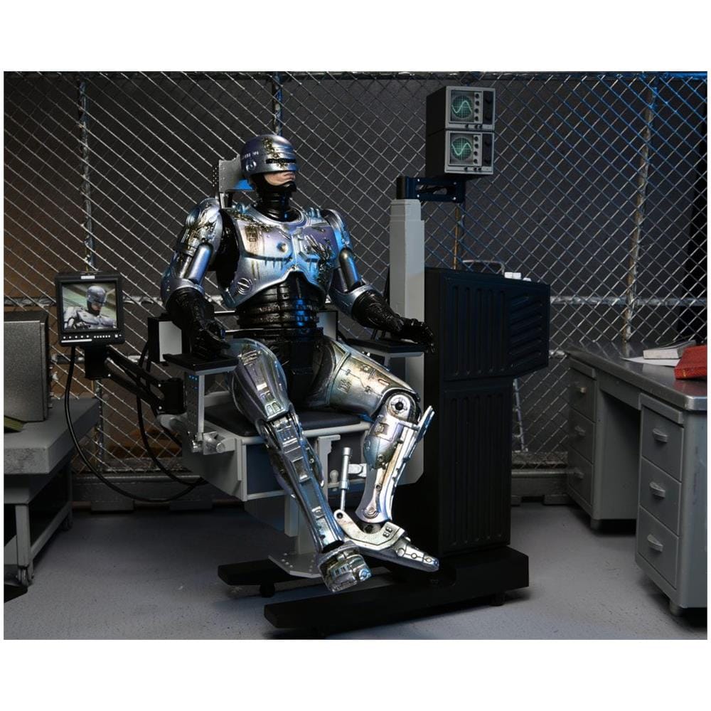 Action Figure Ultimate Battle Damaged Robocop With Chair 18 Cm - Foto 2