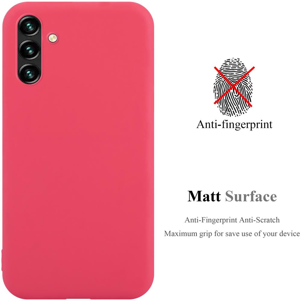 Custodia Compatibile Con Samsung Galaxy A13 5g In Candy Rosso - Coperchio Protettivo In Silicone Tpu Flessibile - Foto 2