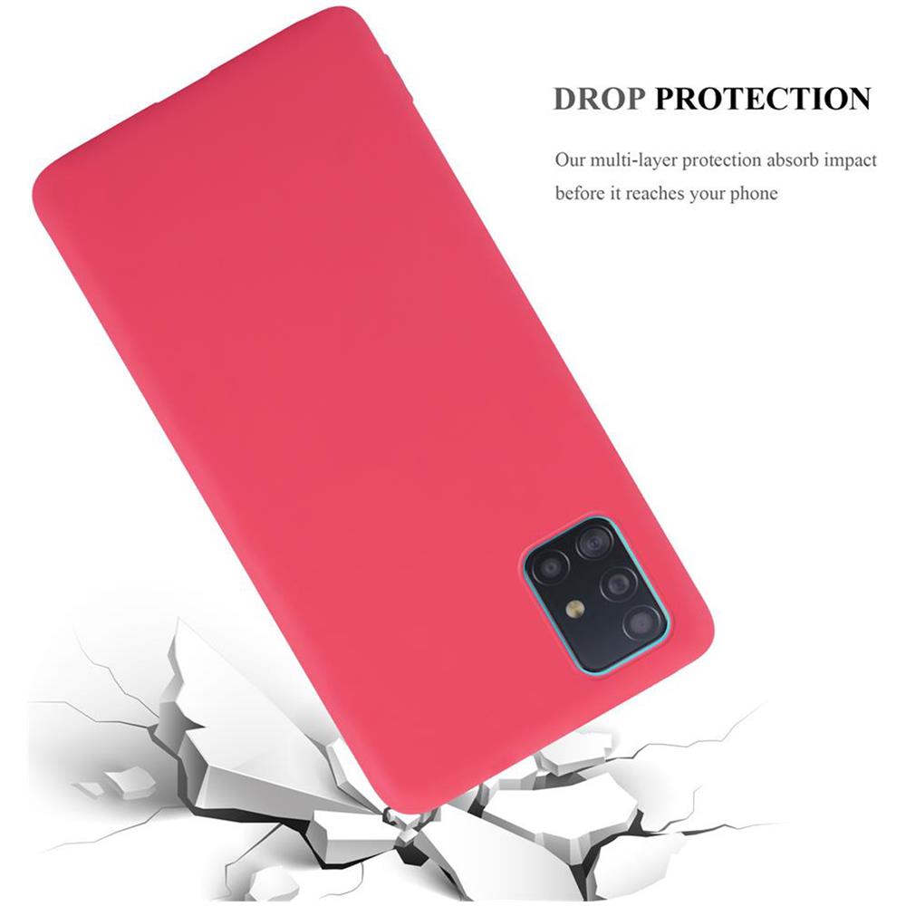 Custodia Compatibile Con Samsung Galaxy A51 5g In Candy Rosso - Coperchio Protettivo In Silicone Tpu Flessibile - Foto 8