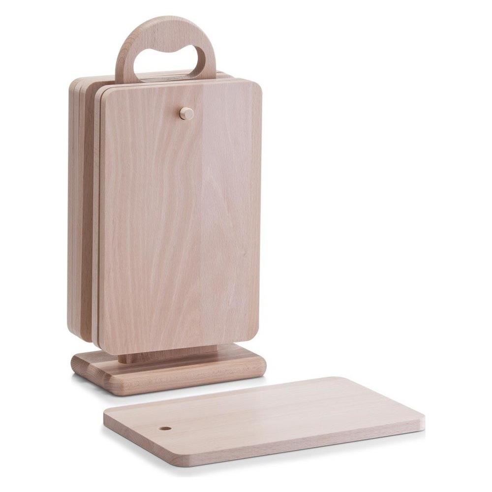 6 Tagliere+rastrelliera Inclusa, Legno Di Faggio, - Foto 1