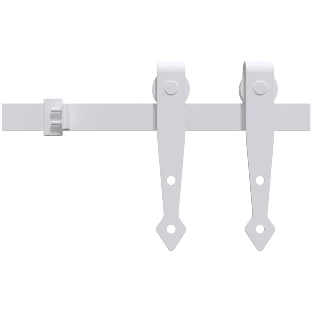 Mini Kit Porta Scorrevole In Acciaio Al Carbonio Bianco 183 Cm - Foto 3